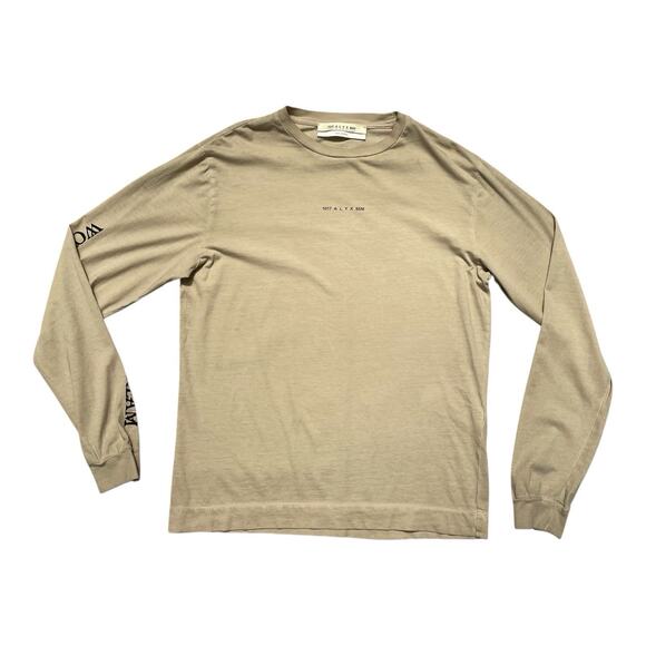 1017 Alyx 9SM Beige Long Sleeve T Shirt Size Small - Picture 1 of 7
